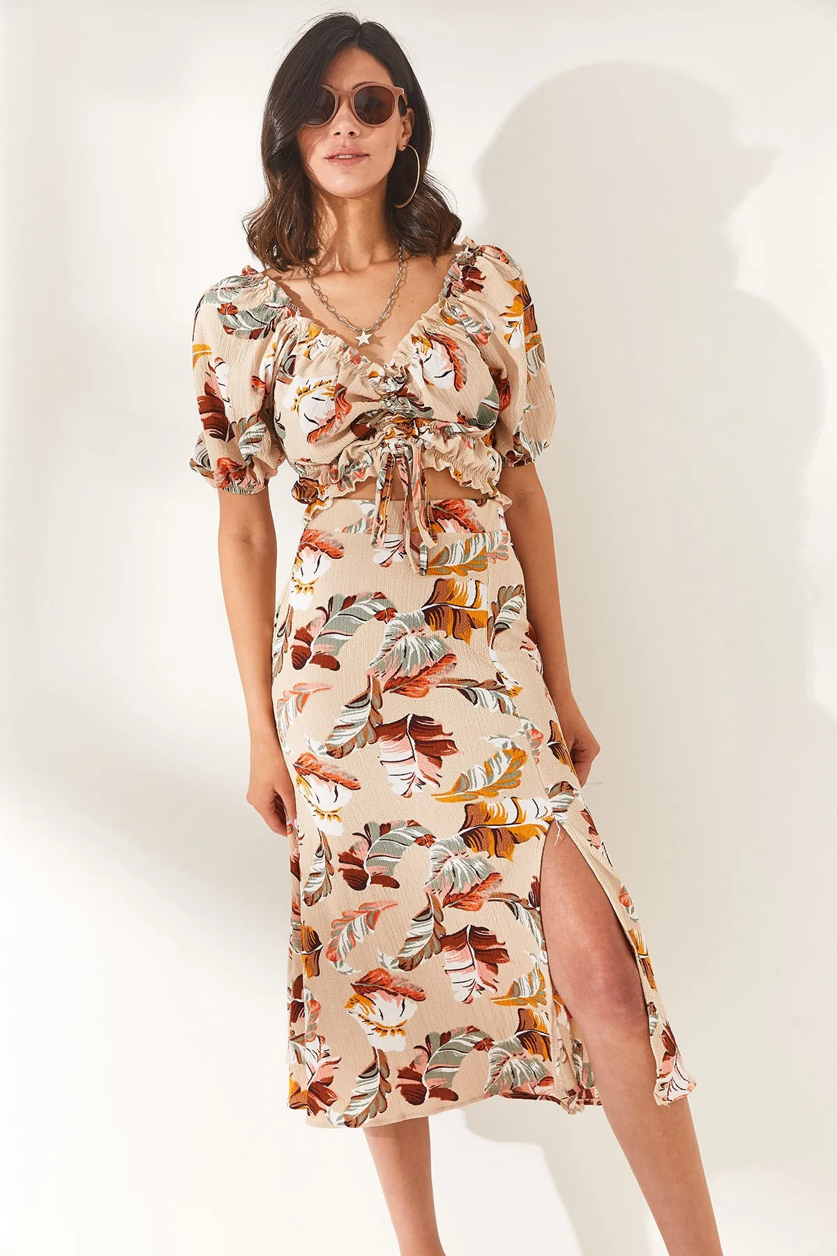 Olalook  Zweiteiler - Beige - Regular Fit
