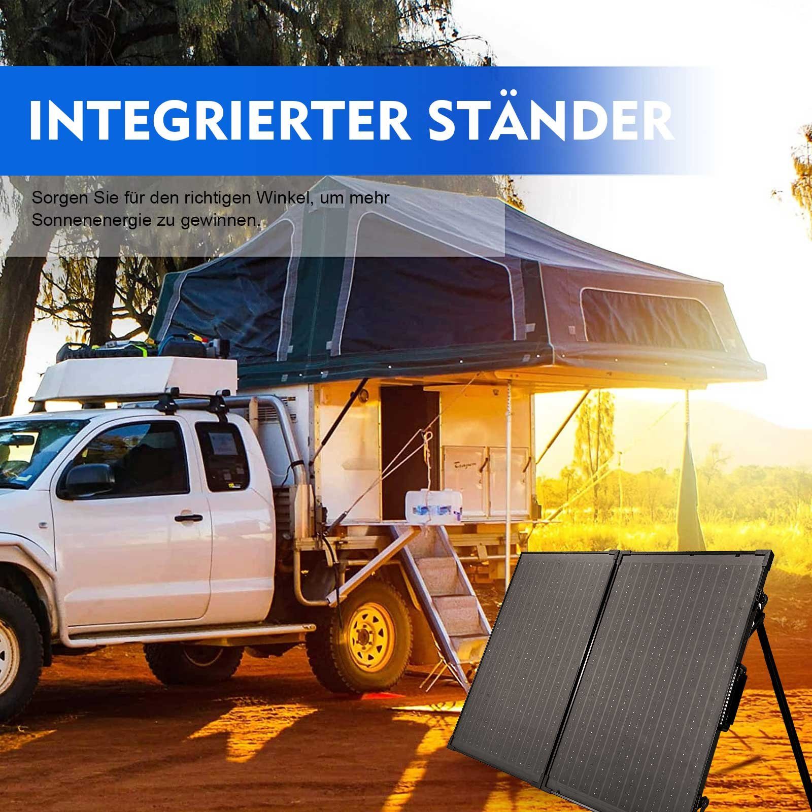 PFCTART Solaranlage 100W faltbares Photovoltaik-Panel mit verstellbarer Halterung