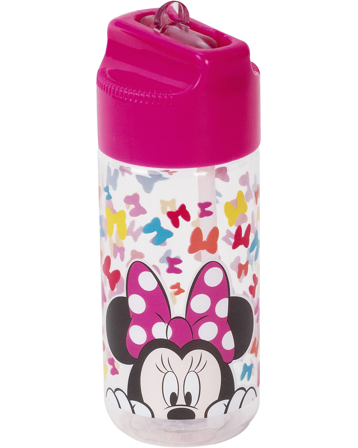 Tritan-Trinkflasche   Minnie Mouse, 430 ml, inkl. Trinkhalm