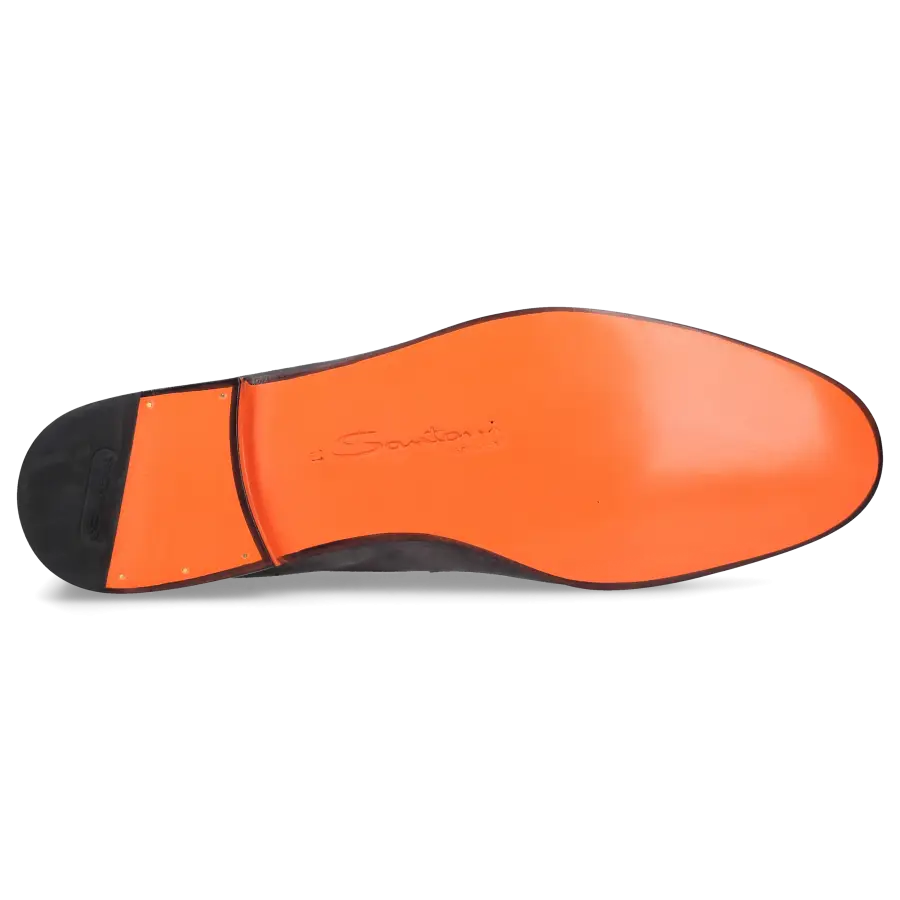 Santoni - Loafer 18837 Veloursleder - grau