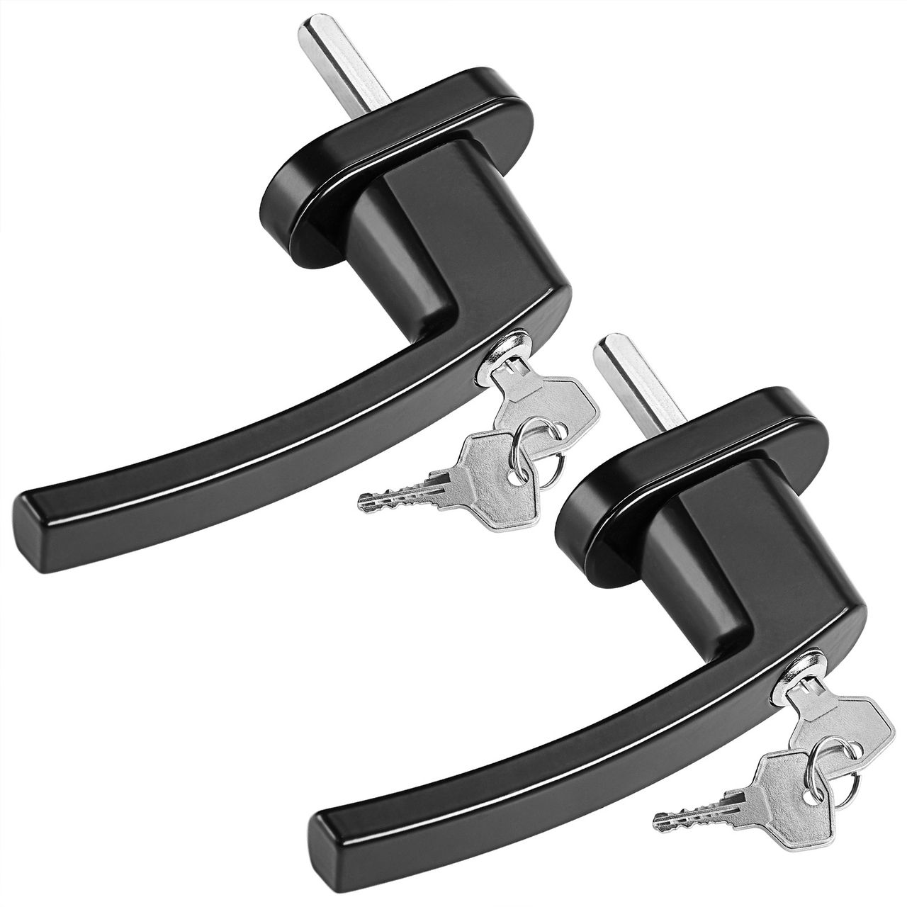 Casaria monzana® Fenstergriff 2er-Set Schwarz abschließbar