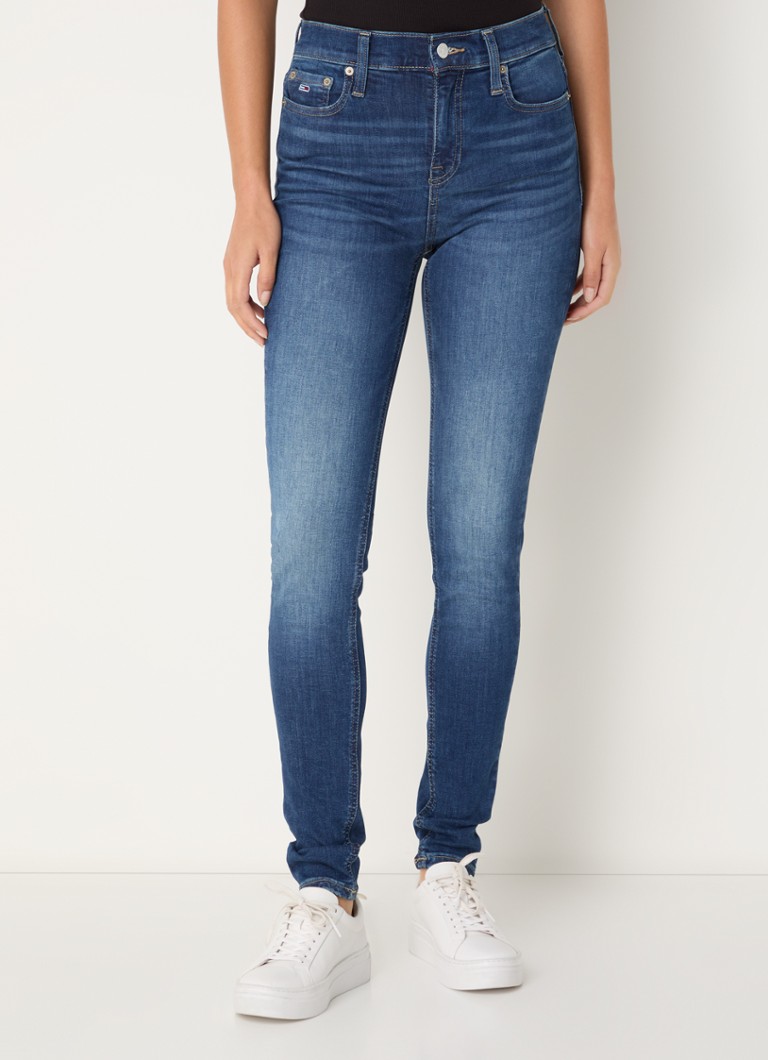 Blugi skinny cu talie înaltă Tommy Hilfiger Nora, de culoare închisă