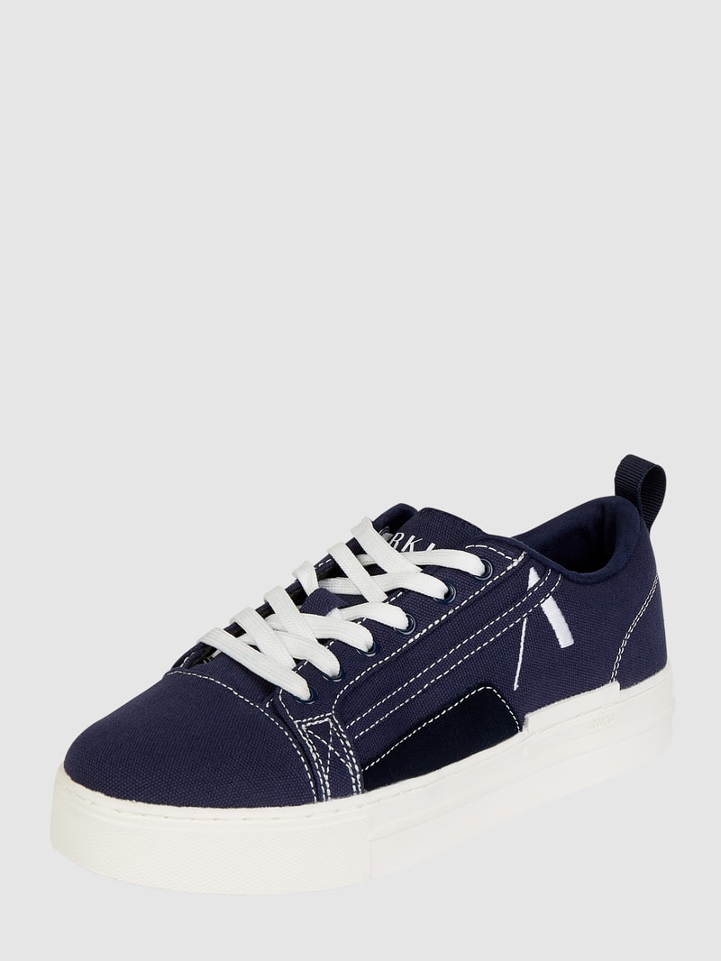 Sneaker aus Leder und Textil Modell 'Sommr' in blau