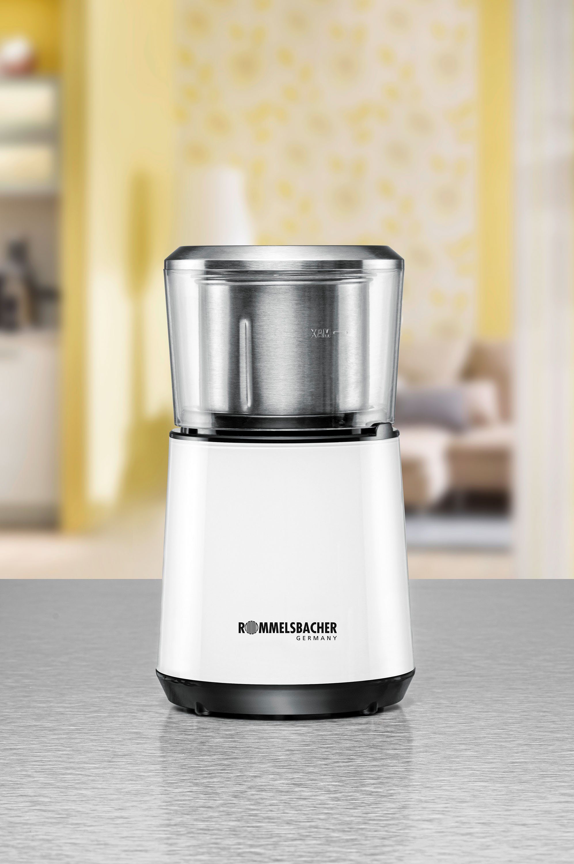 Rommelsbacher Kaffeemühle EKM 125, 200 W, Schlagmahlwerk, 50 g Bohnenbehälter