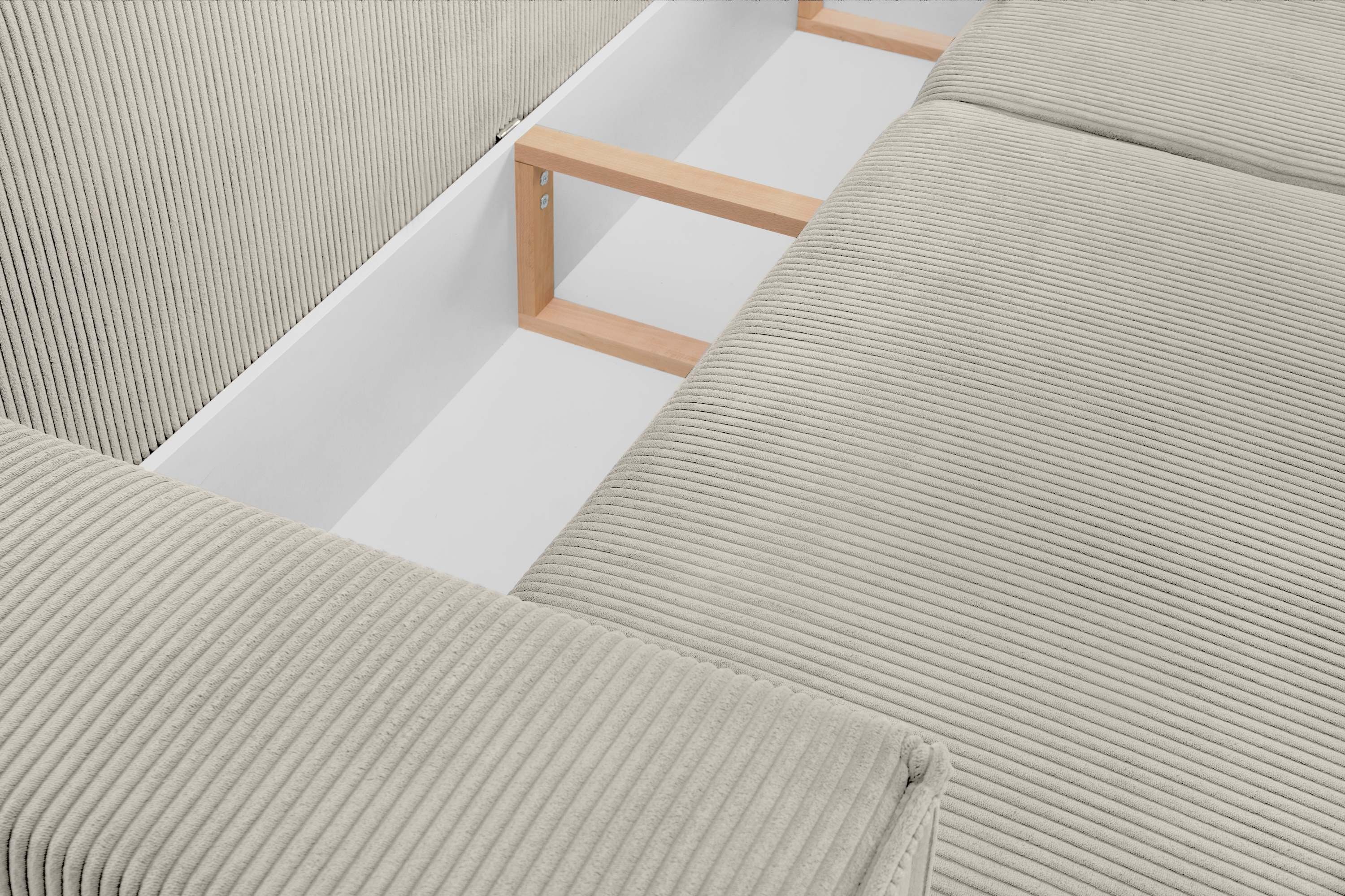 Konsimo Schlafsofa NAPI, hergestellt in der EU, mit Schlaffunktion, in Pet Friendly Cord-Stoff