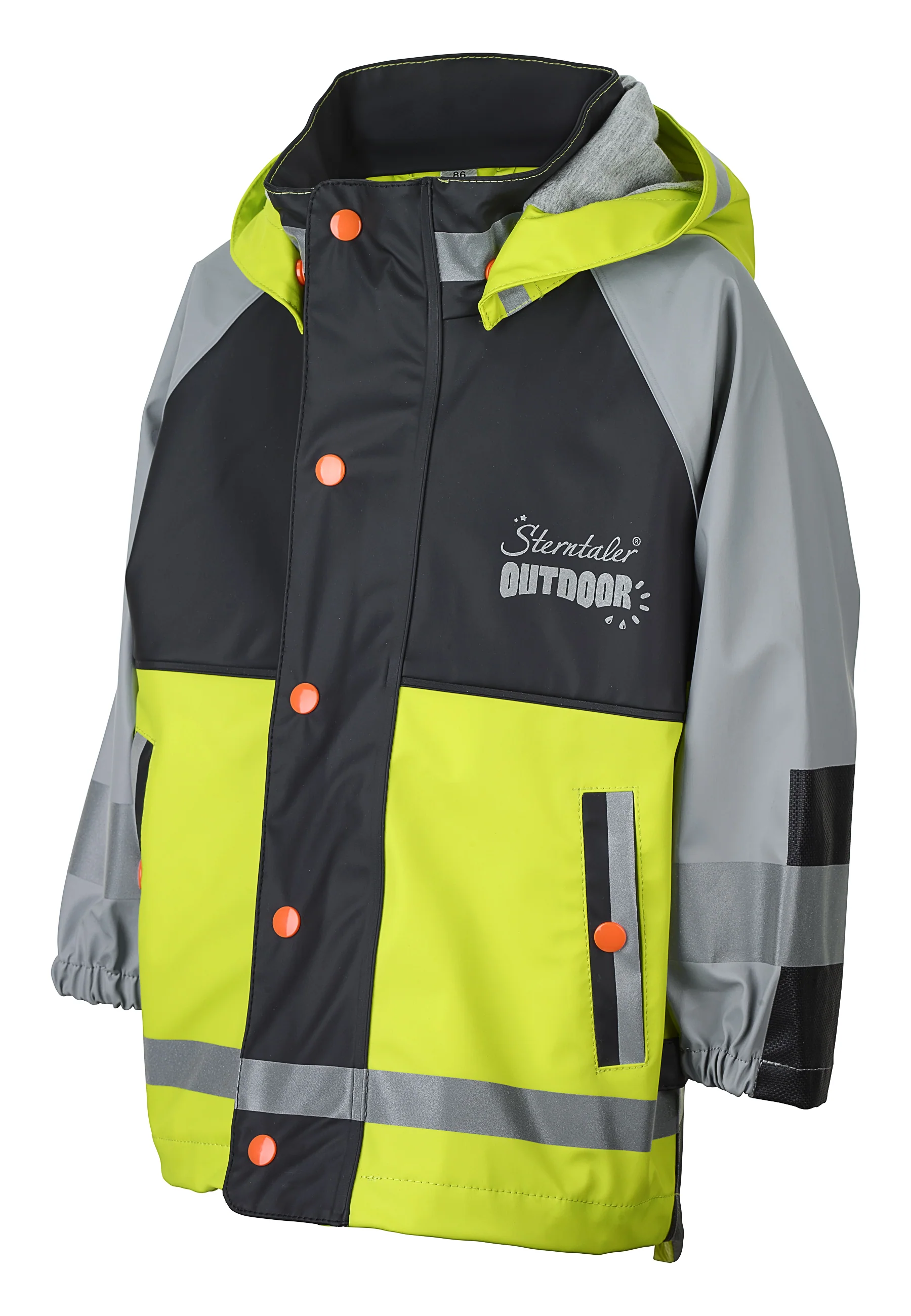 Funktions-Regenjacke mit Reflektoren, wasserdicht
