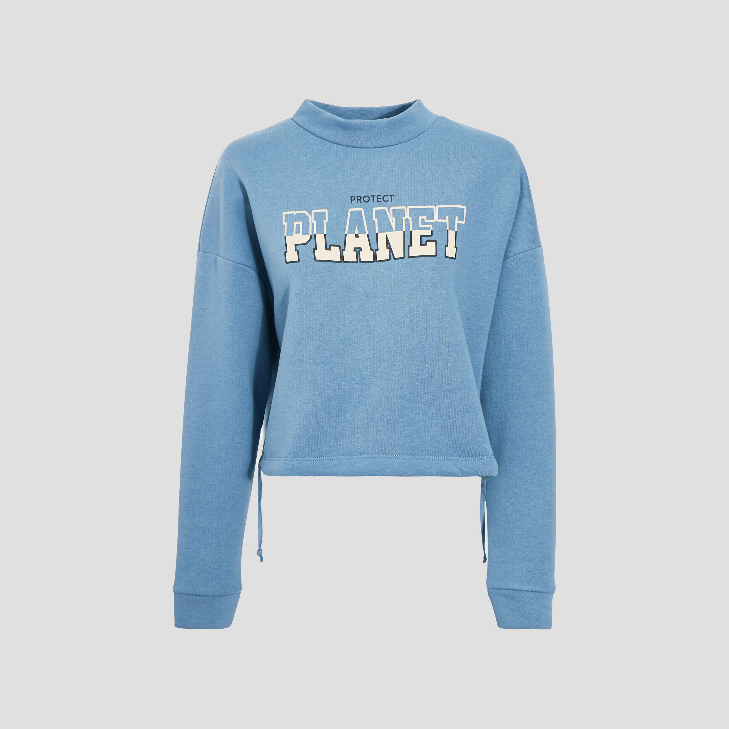 Sweat avec taille à coulisse bleu femme | Cache Cache