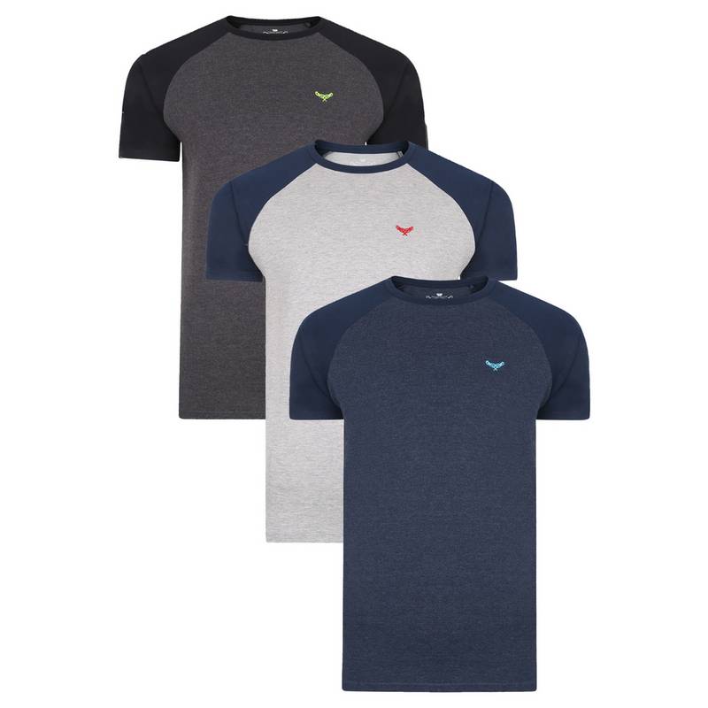 Threadbare Graphic 3er Pack Printshirt Herren