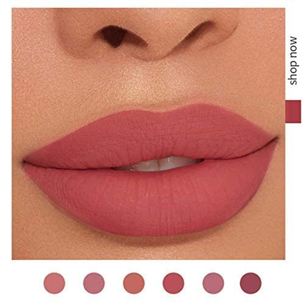 POCHUMIDUU Lippenstift-Set 6 Lippenstift-Set Samtmattes Lipgloss-Set, 6-tlg., Wasserfest, Nicht klebriger Lippenstift