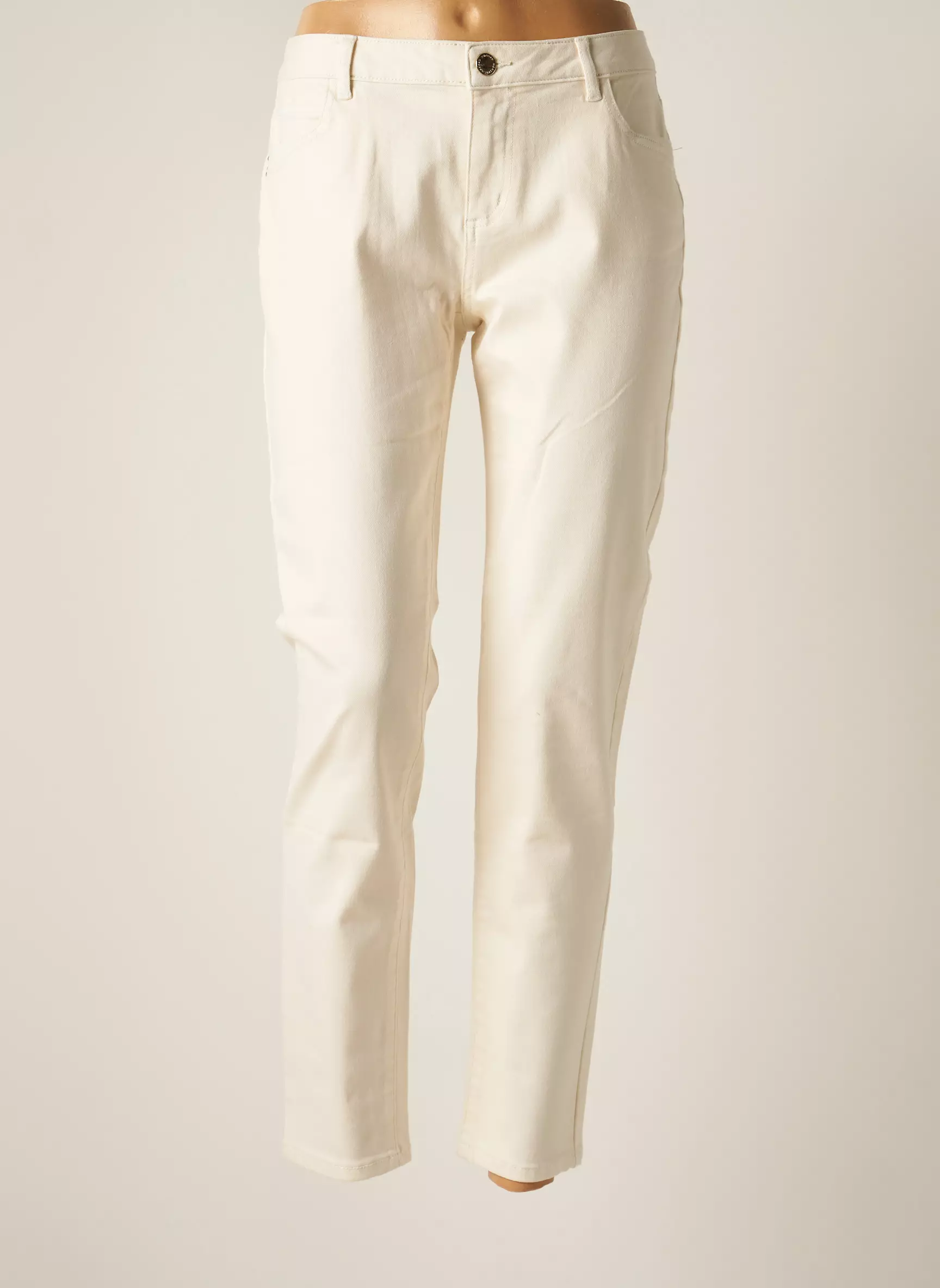 Morgan Pantalons Slim Femme couleur beige