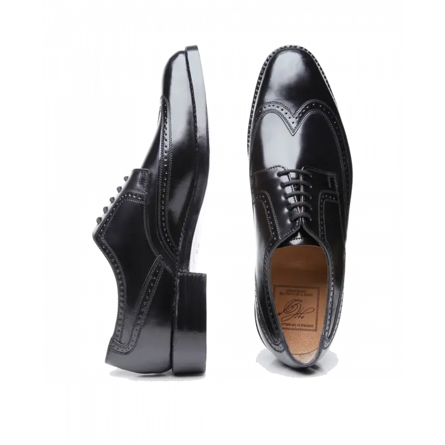 Heinrich Dinkelacker - Businessschuhe Derby LUZERN FULL-BROGUE C Cordovan - schwarz