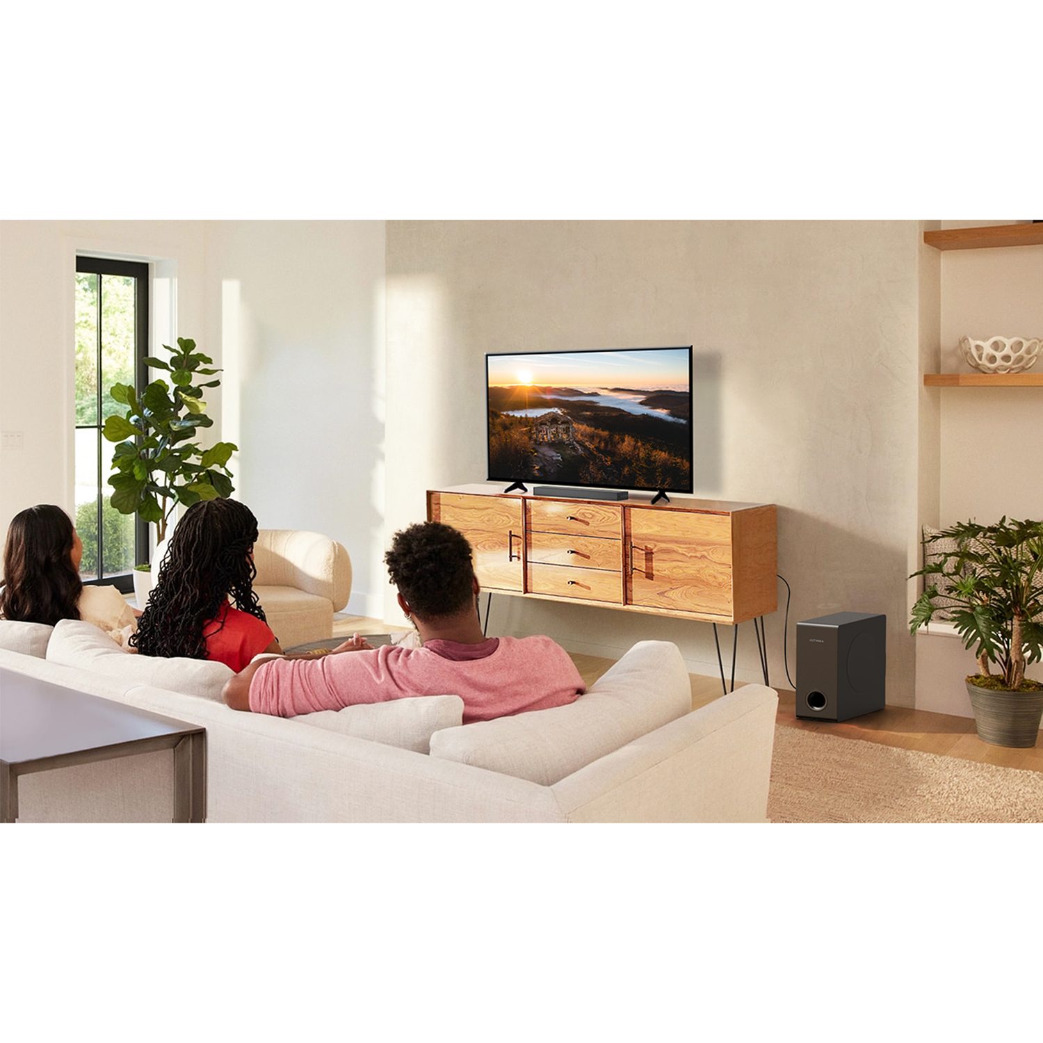 Ultimea Nova S40 2.1 Soundbar (5,25'' Tieftöner, BASSMAX, Schlanken 3,8-cm-Design)