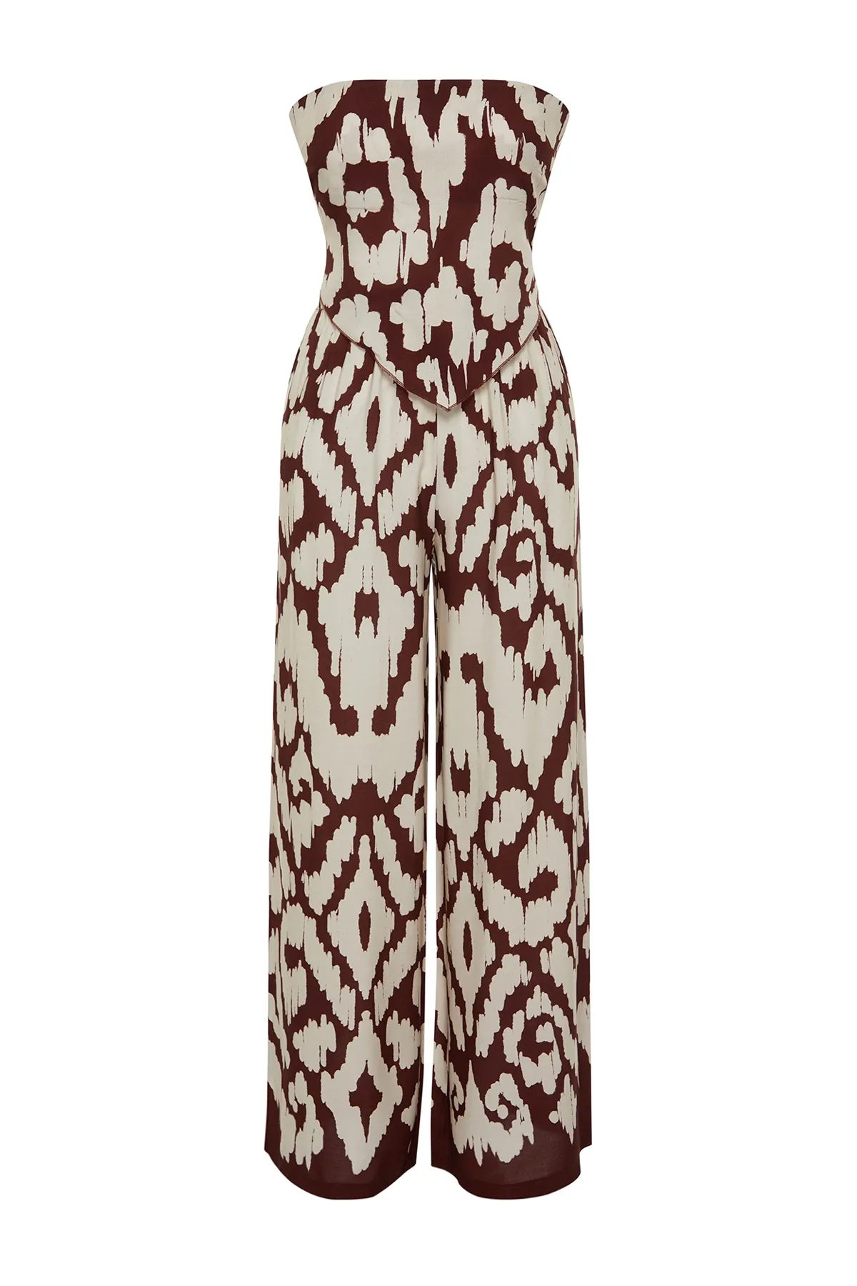 Trendyol Collection  Set aus gewebter Bluse und Hose mit ethnischem Muster TBESS24AU00017