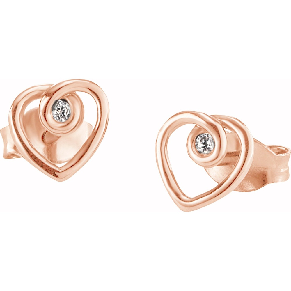 caï Boucles d'oreilles à fermoir à poussette 925 Argent Boucles d'oreilles