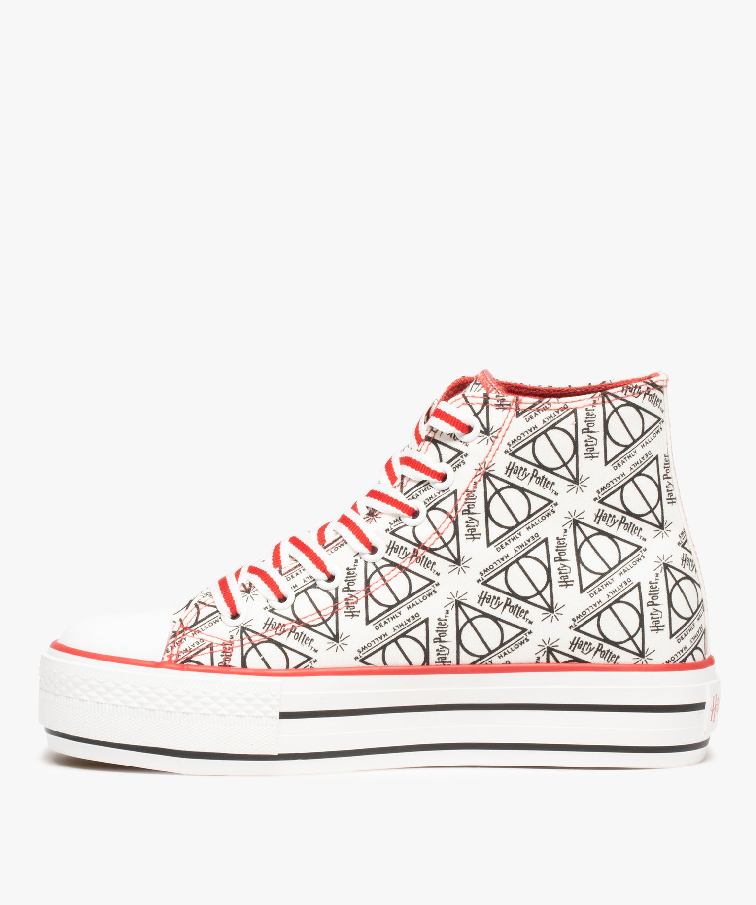 Baskets femme montantes imprimées - Harry Potter blanc | GEMO