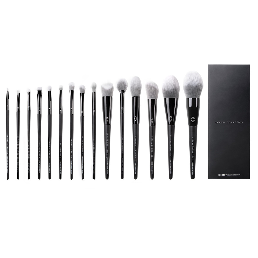 lethal cosmetics Vegan Brushes Ensemble de pinceaux