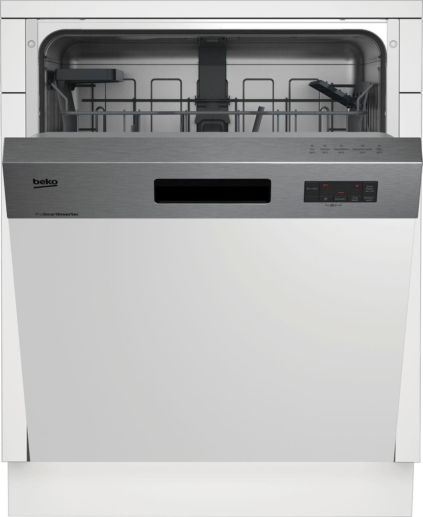 BEKO teilintegrierbarer Geschirrspüler DO55420, DIO55420X4Y, 14 Maßgedecke, mit Schnell + Sauber-Programm