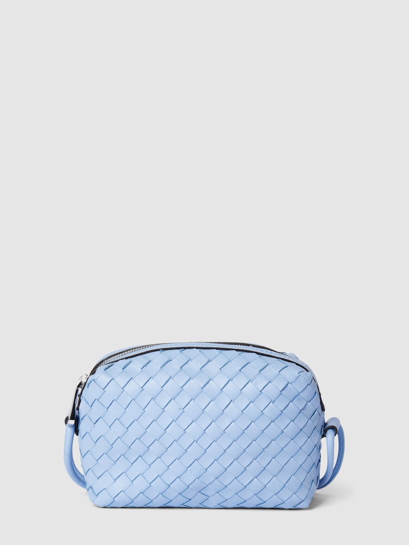 Umhängetasche mit Strukturmuster Modell 'PIUMA' in bleu