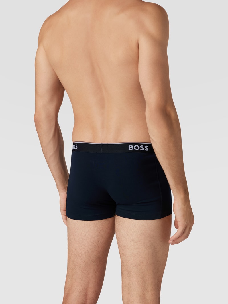 Trunks mit elastischem Logo-Bund im 3er-Pack in dunkelblau