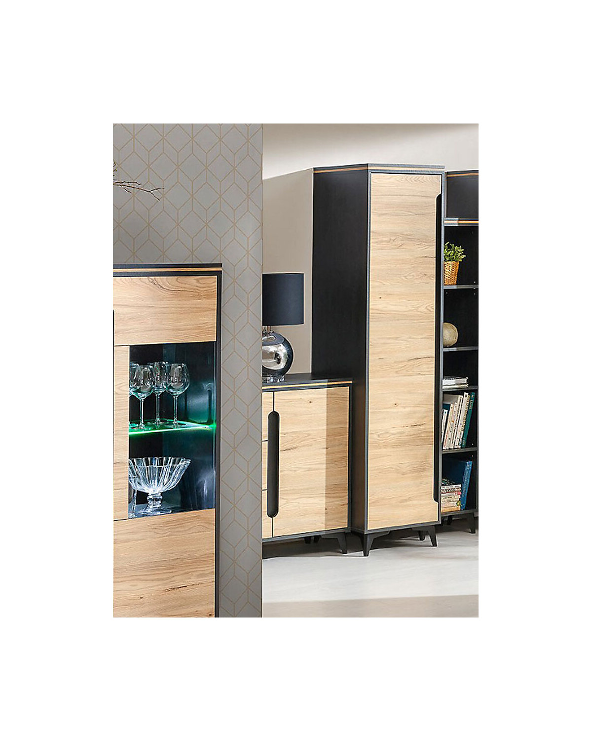 Kleiderschrank Stauraumschrank Gapi 47cm 1-türig Farbe wählbar