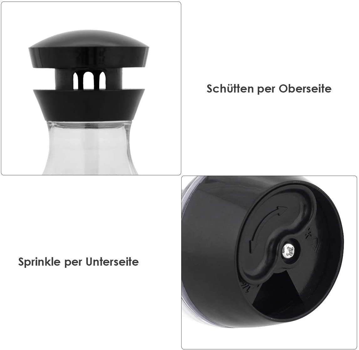 COSTWAY Gewürzregal, drehbar, mit 16 Gewürzdosen, 2 Etagen, ABS