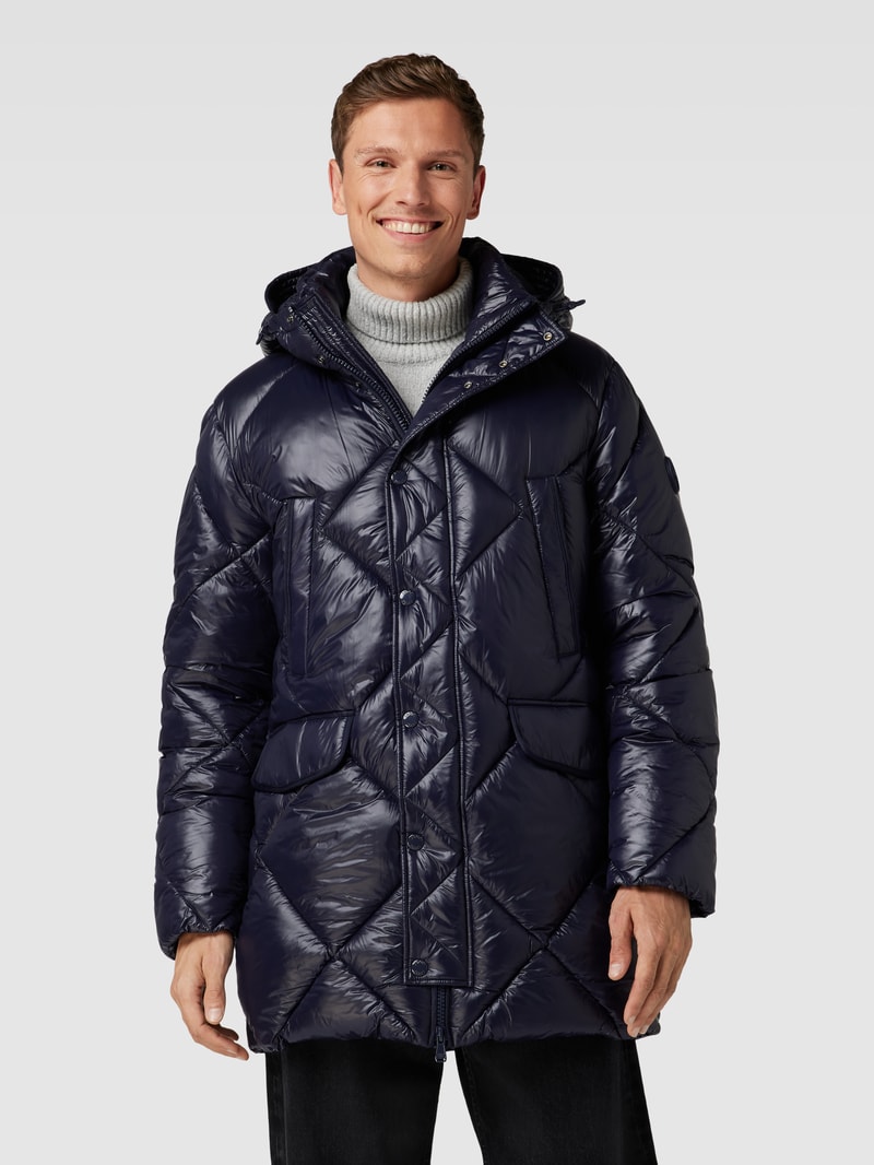 Steppjacke mit Brusttaschen Modell 'Morito' in marineblau