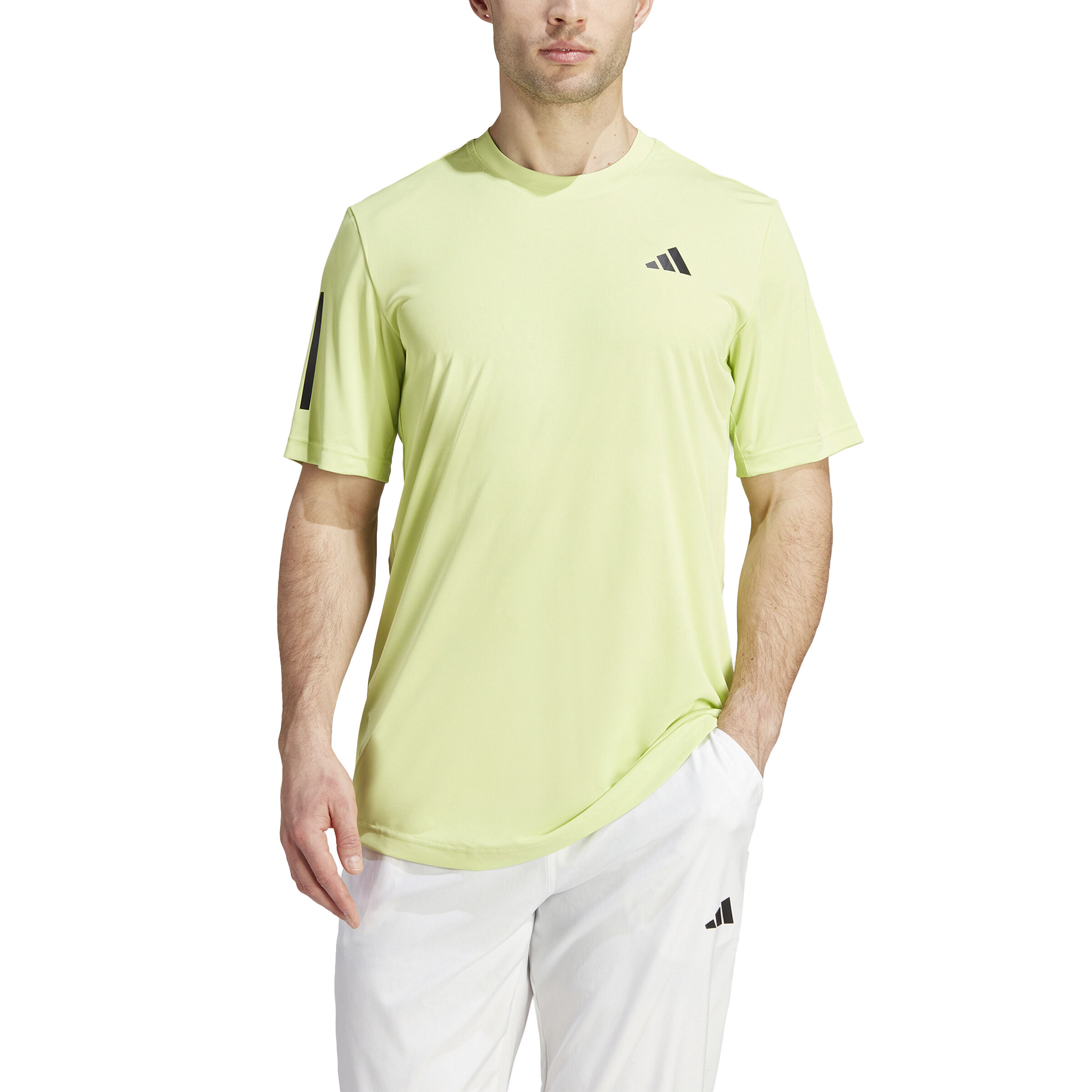 Club 3 Stripes T-Shirt Herren - Limette