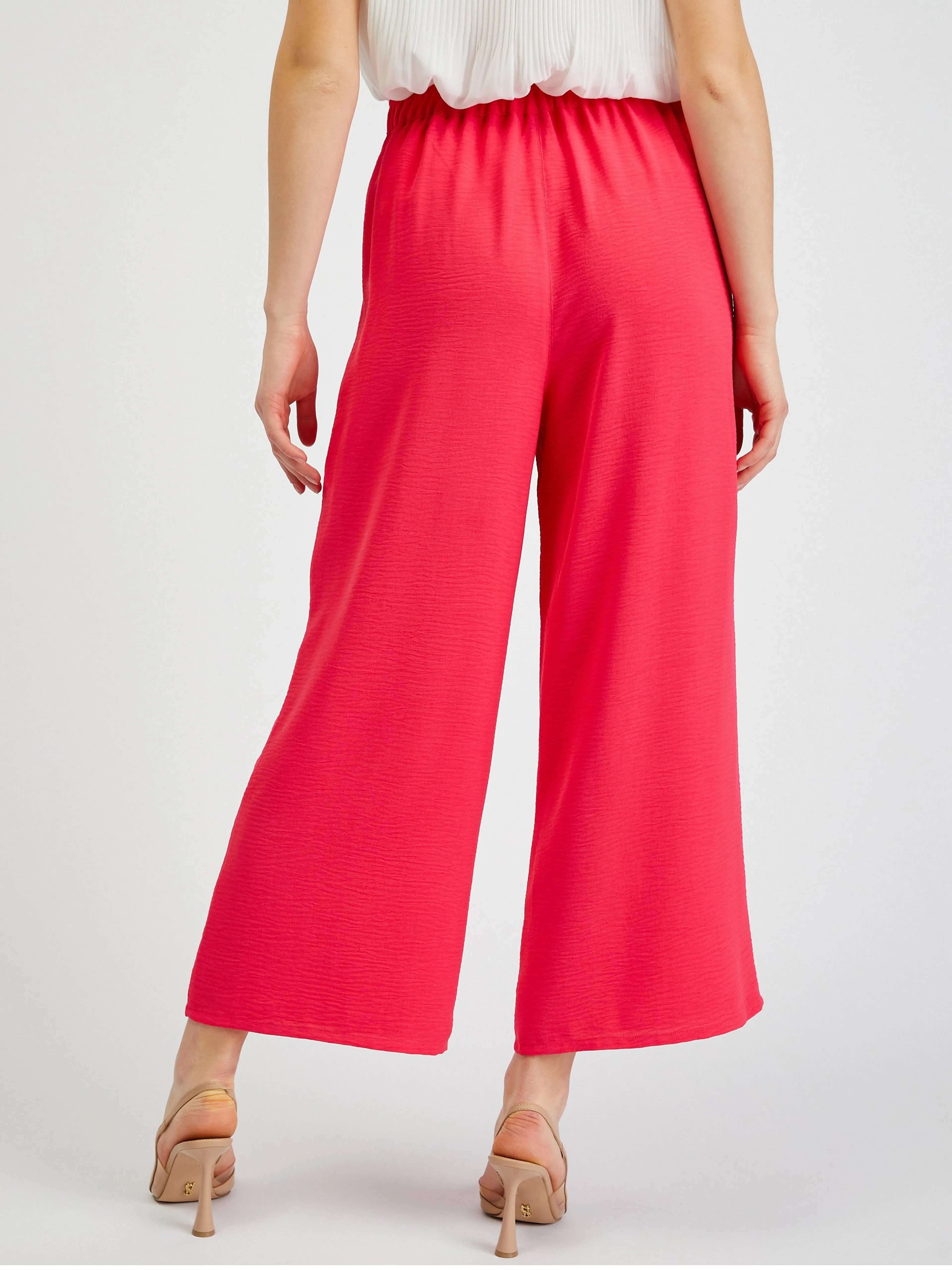 Dunkelrosa Damen-Weitbeinhose ORSAY