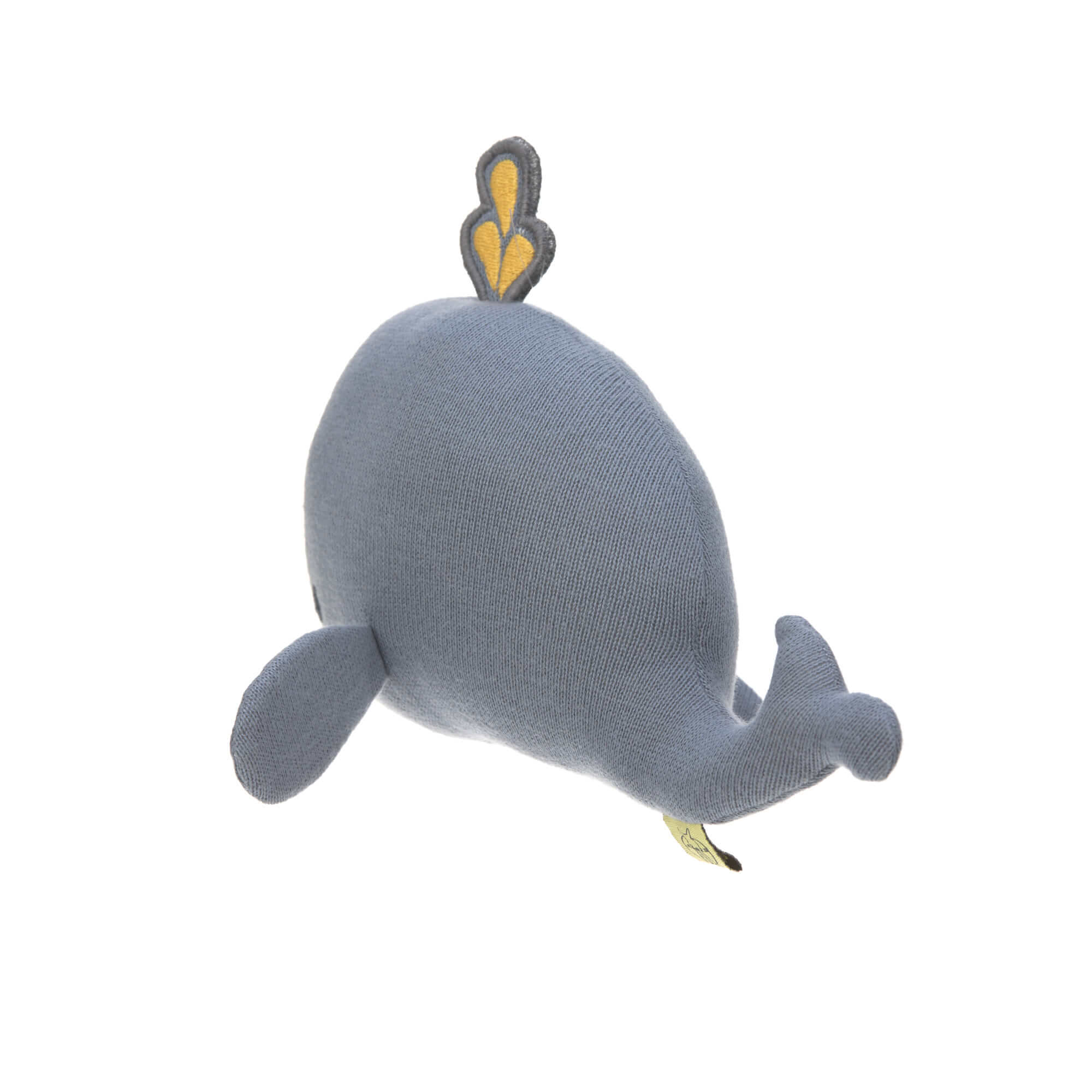 Kuscheltier mit Rassel & Knisterpapier - Knitted Toy, Little Water Whale