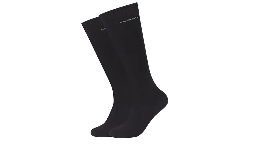 camano Unisex Kniestrümpfe ca-soft 2er Pack black