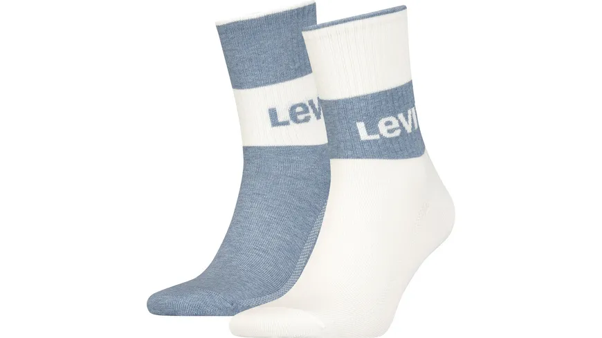 Levis Unisex Socken Sustainable Short Cut 2er Pack blue combo