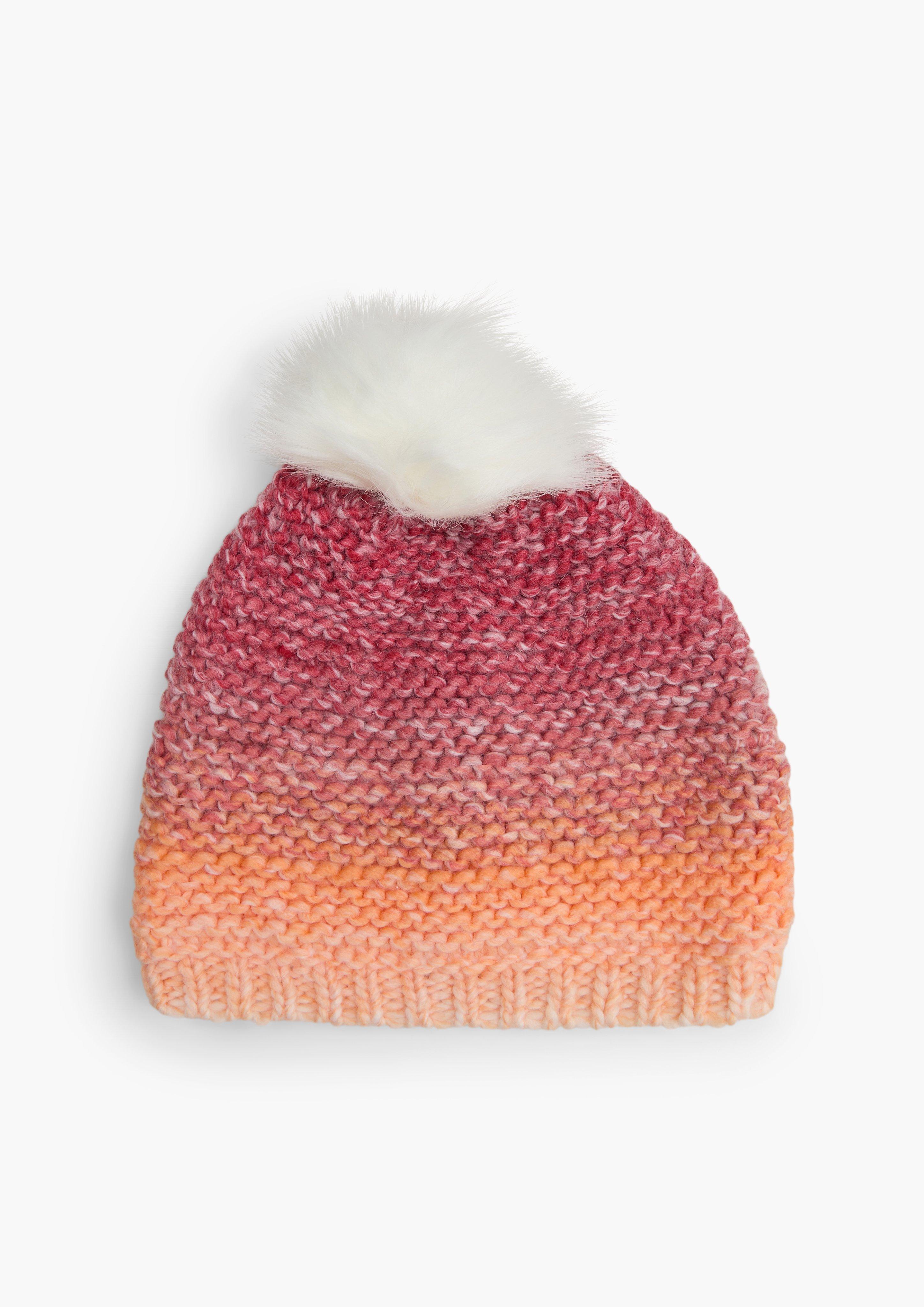 Mütze mit Kunstfellbommel  2117329-45X4
