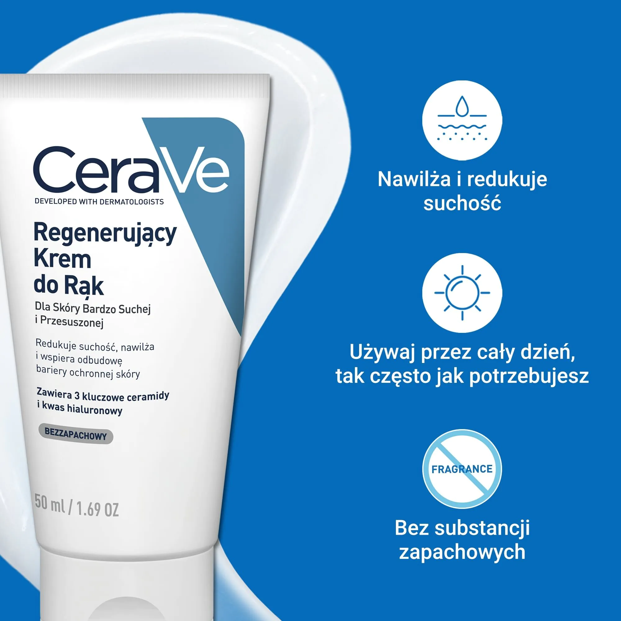 CeraVe регенеративна крема за руке за веома суву кожу 50 мл