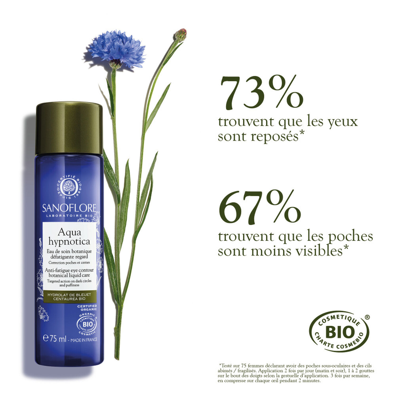 Sanoflore Aqua Hypnotica Soin anti poches anti cernes 75 ml