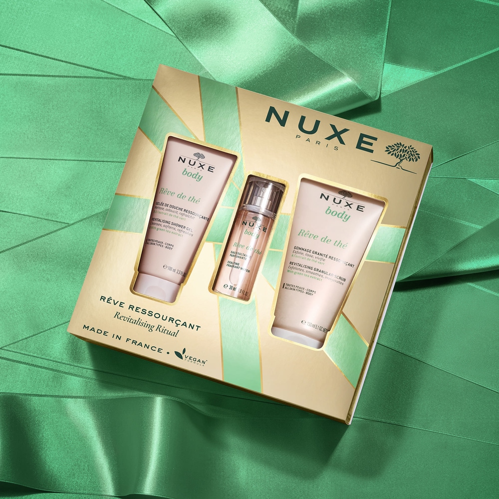 Nuxe Coffret soin corps | Coffret Rêve Ressourçant au Thé | Nuxe Coffret de Noel