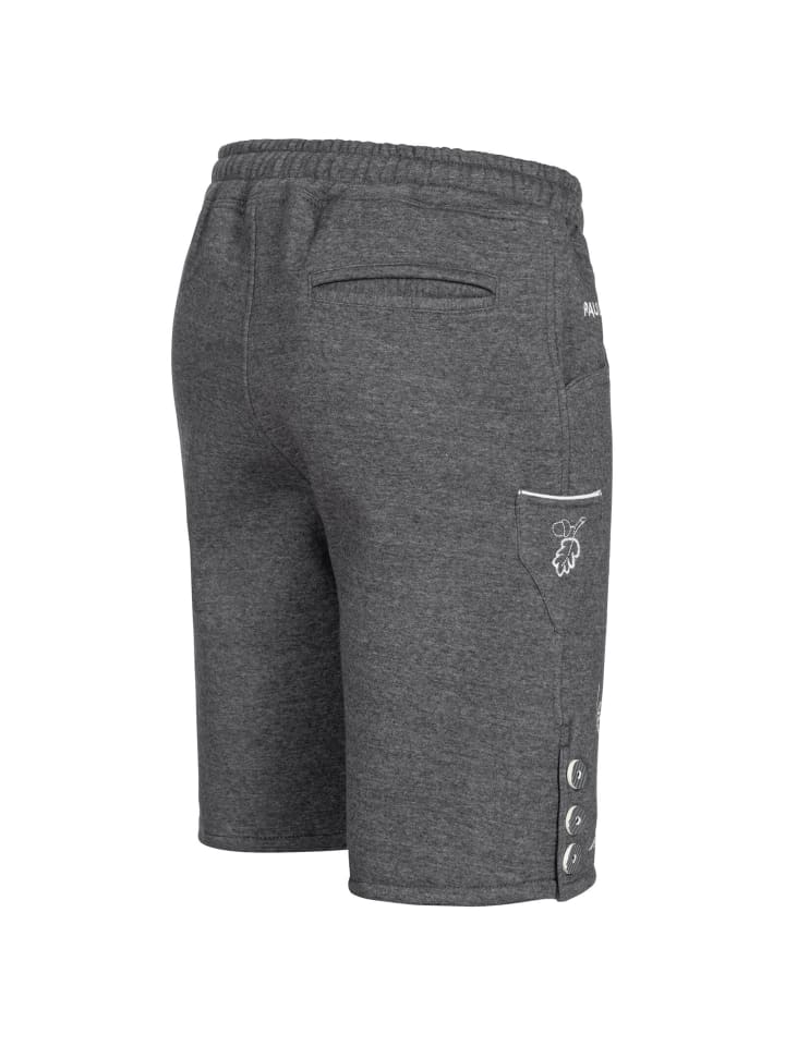 PAULGOS Jogginghose Design Trachten Lederhose Bermuda Shorts Kurz JOK4 in Dunkelgrau günstig kaufen