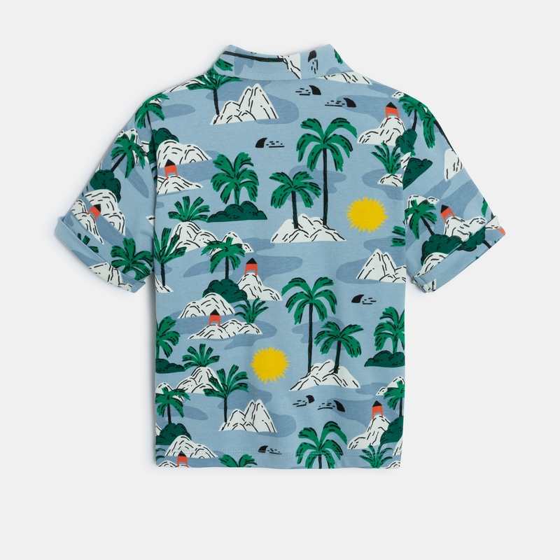 Chemise bébé garçon bleue tropical Catimini