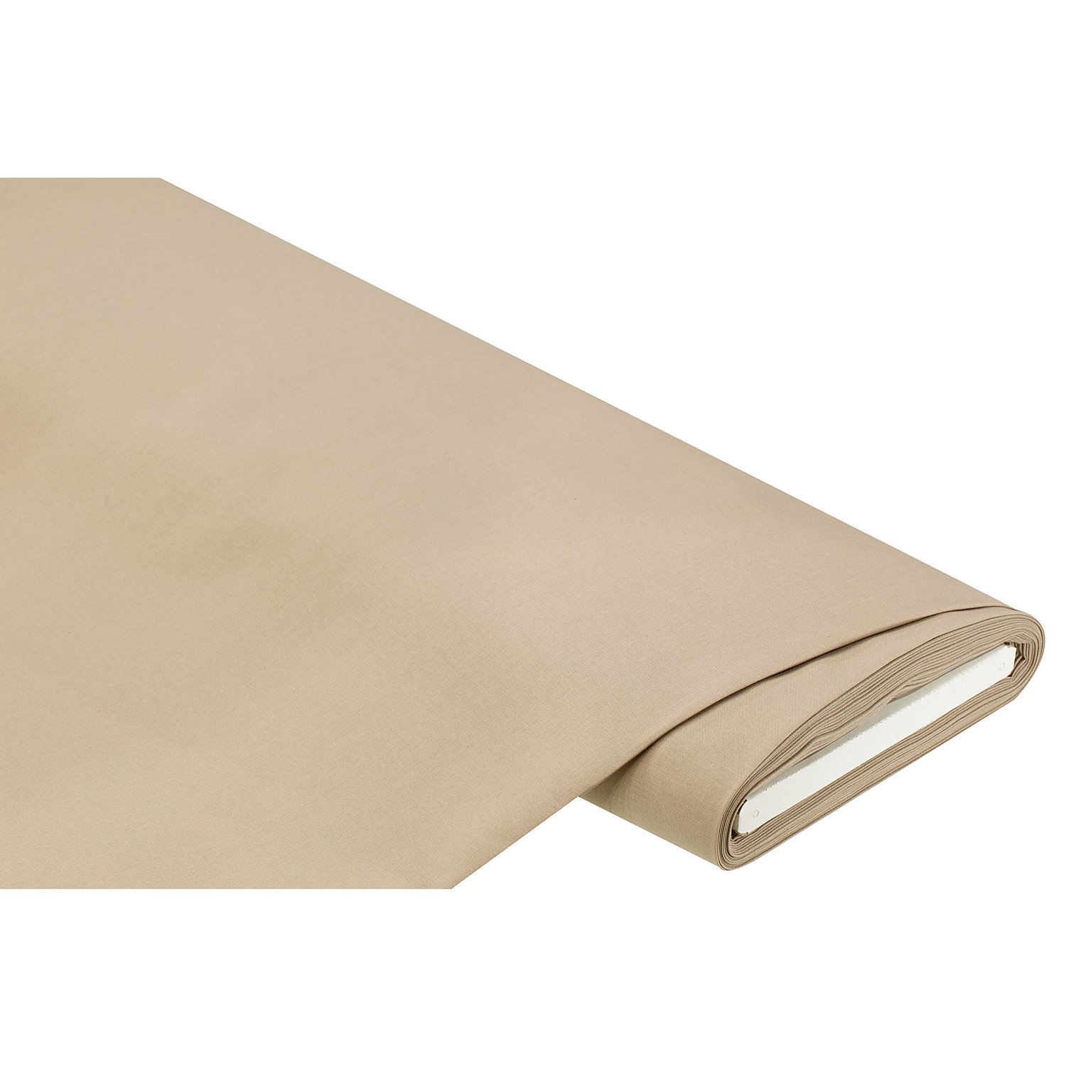 Bio-Baumwollstoff Uni, taupe