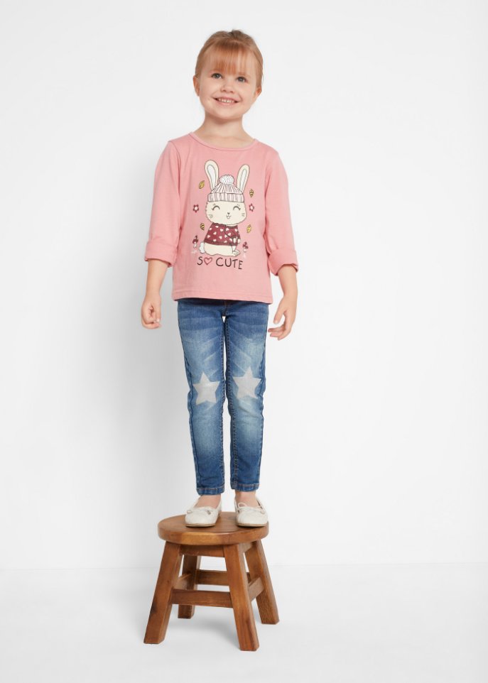 Mädchen Langarmshirt (2er-Pack) aus Bio-Baumwolle