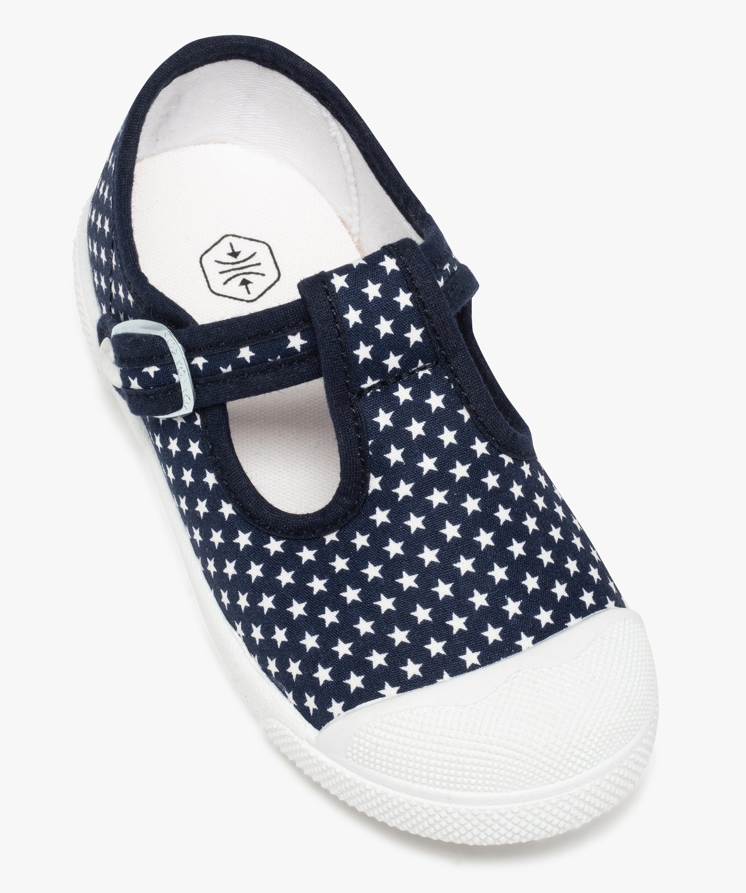 Babies fille en toile imprimées étoiles à bout renforcé marine | GEMO