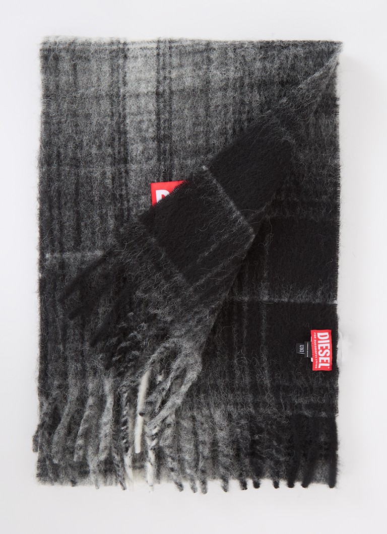 Sciarpa Diesel S-Bestro in misto lana d'alpaca, 180 x 35 cm