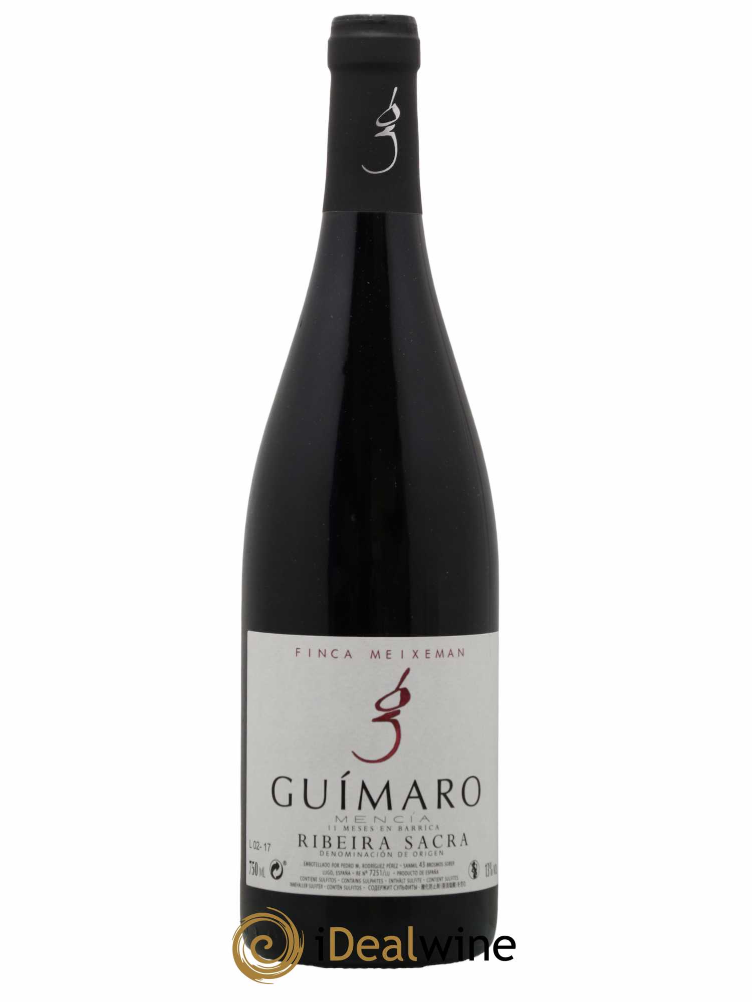 Espagne Ribeira Sacra Finca Meixeman Guimaro 2017 - Lot de 1 Bouteille
