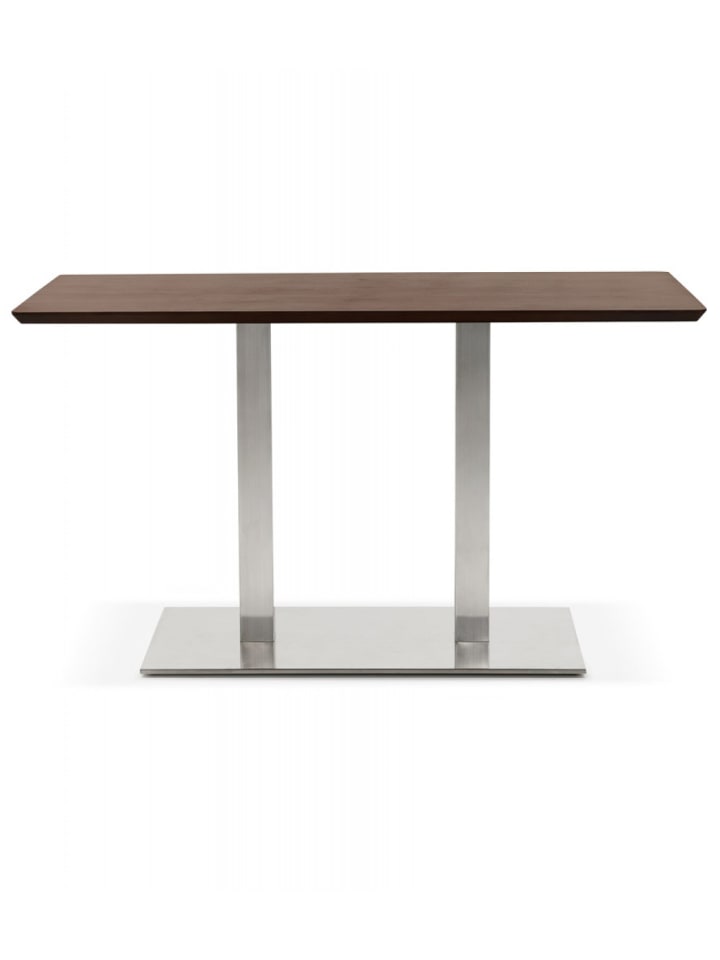 KADIMA DESIGN Esstisch Walnuss MDF mit Stahlgestell | 150x70x75 cm in Braun günstig kaufen