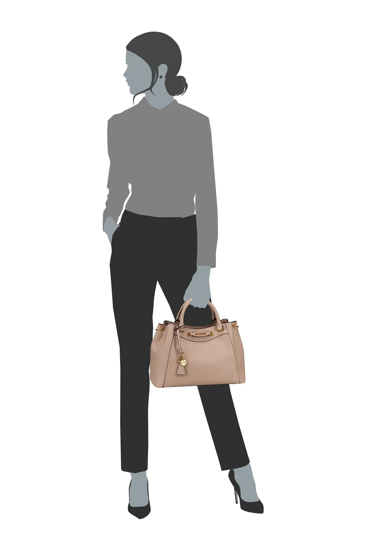 Guess  Handtasche - Beige - Unifarben