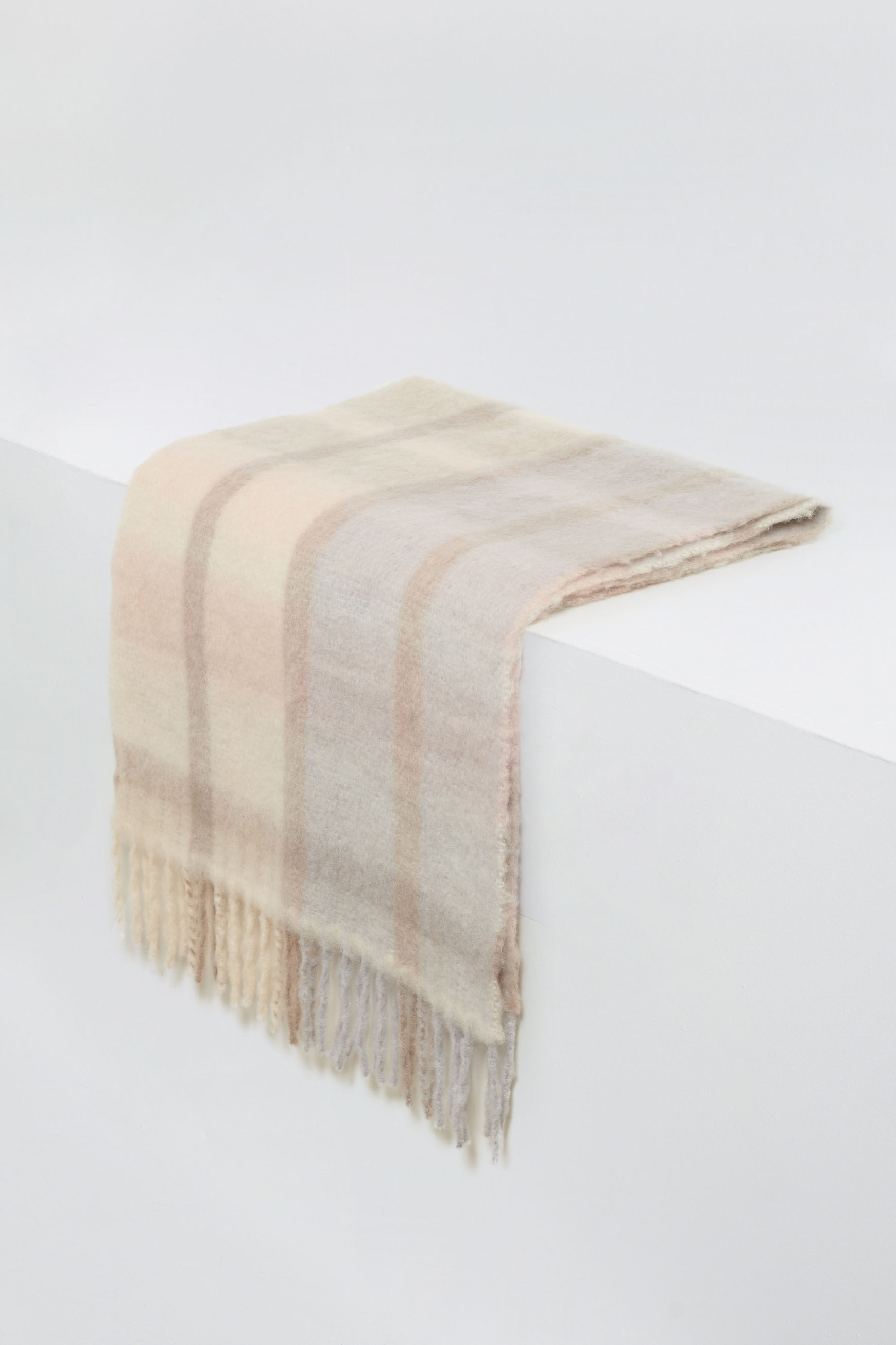 Echarpe sacha rose pastel femme