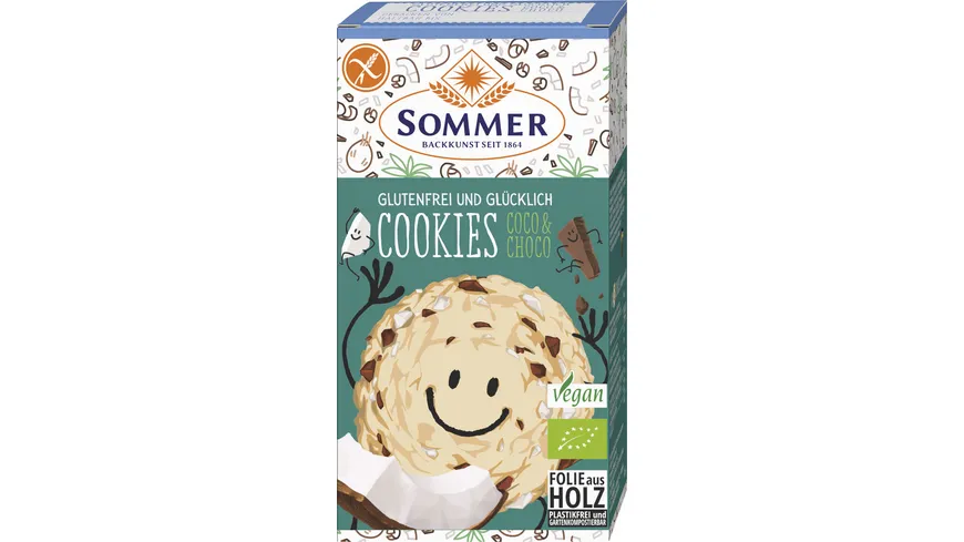 SOMMER Glutenfrei und Glücklich Cookies COCO & CHOCO 125 g