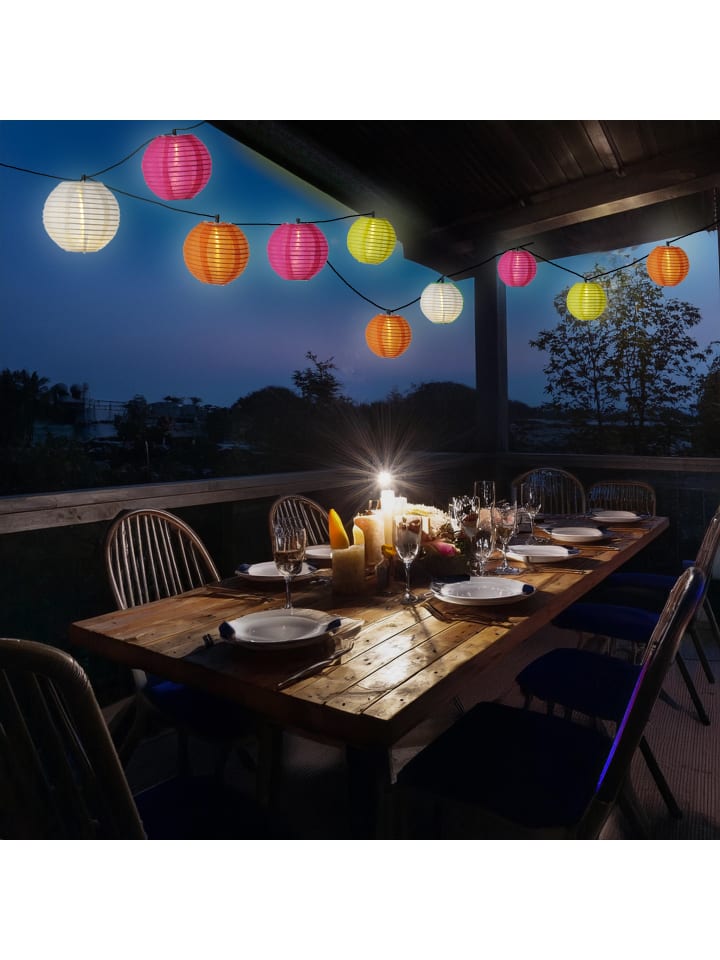 MARELIDA LED Solar Lichterkette Lampions L: 4,5m in bunt günstig kaufen onesize