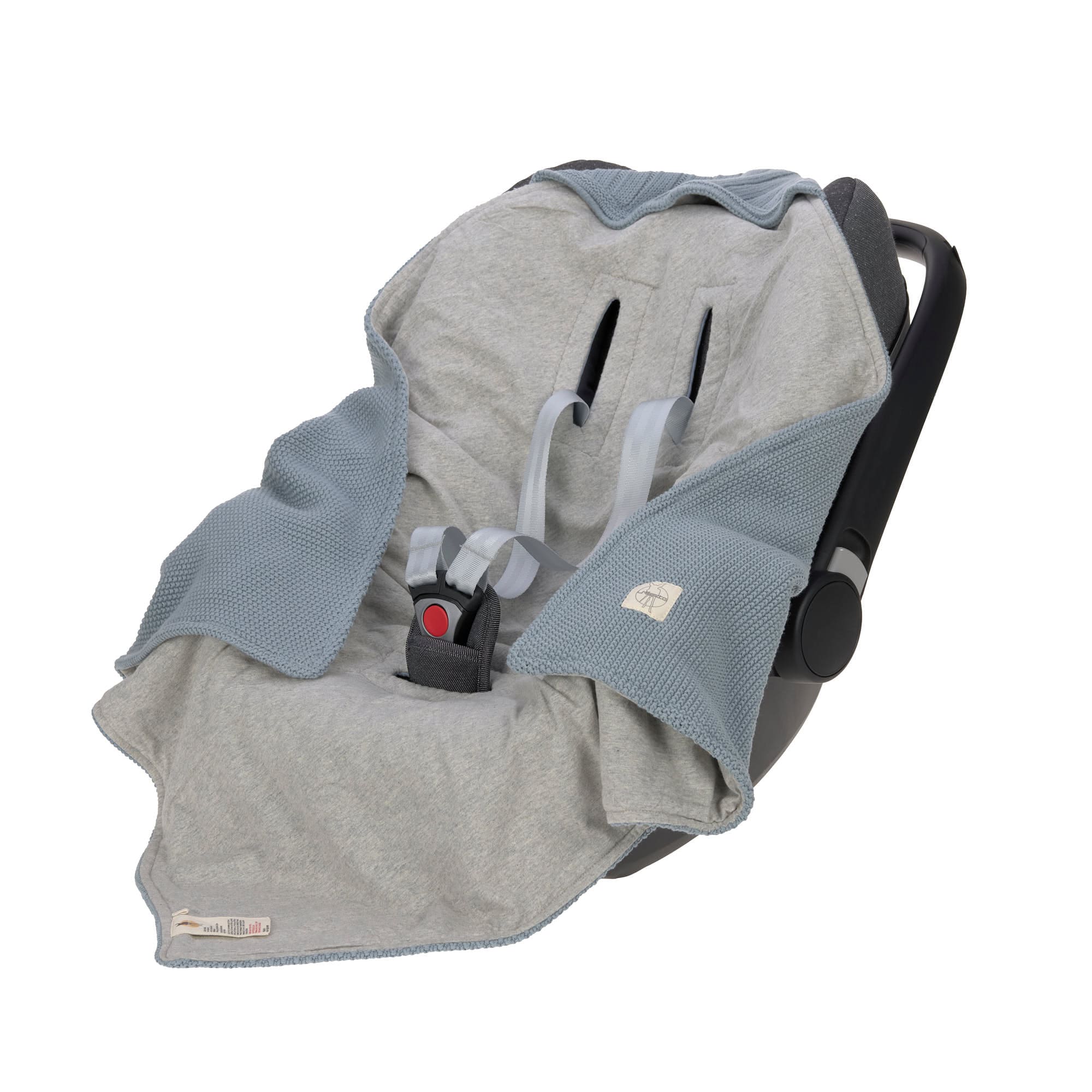 Einschlagdecke Baby - Bio Baumwolle, Hellblau