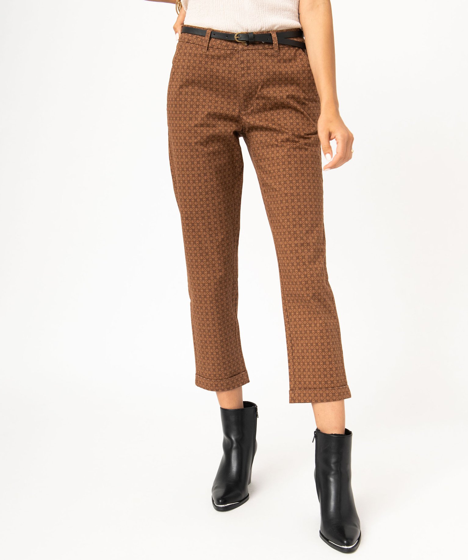Pantalon imprimé longueur 7/8ème femme imprime | GEMO
