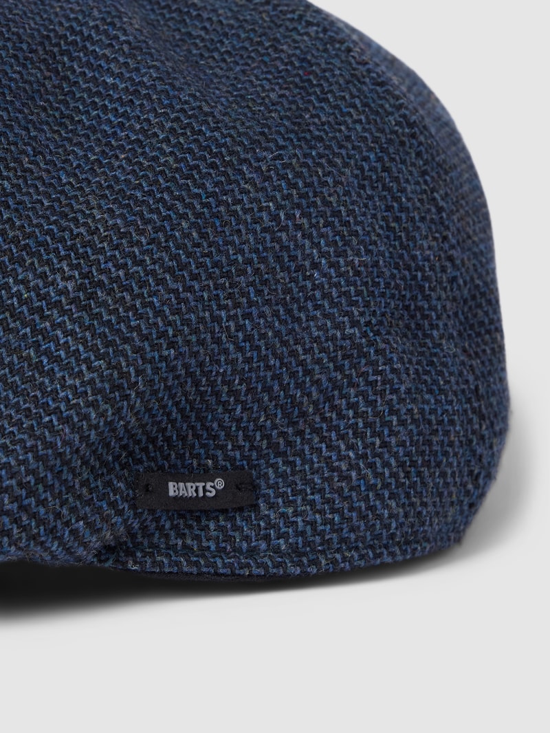 Schiebermütze mit Strukturmuster Modell 'MR. MITCHELL' in marineblau